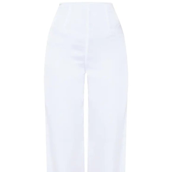 NWT PrettyLittleThing Sheer White Wide Leg Pants - Picture 5 of 11